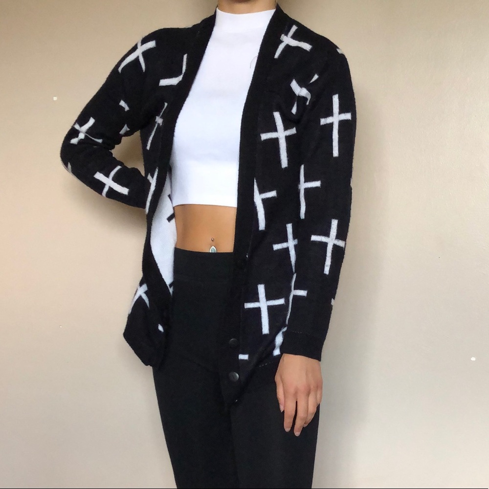 (SOLD) PacSun Cross Pattern Cardigan